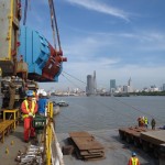 Gemadept Corporation successfully completed a heavy transport project to Duyen Hai 3 Thermal Power Plant, Vietnam in September.The scope of work included receiving the cargo from ocean vessel directly onto barges at Saigon port, barging to the jetty and roll off operations. The cargo consisted of 5 pieces, the heaviest weighing 276mt.