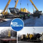 Atlas Copco boring machine trucked from Nanjing, China to Kazakhstan border city Khorgos by Sinoprojects