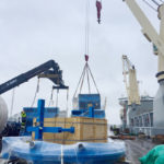 Soaking wet but efficient project cargo loading at Hamina, Finland