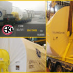India and France members cooperate to move a Rotor from Belfort to Mumbai