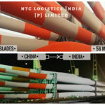 NTC Logistics India moved 300 x 56m Wind Turbine Blades from China to India