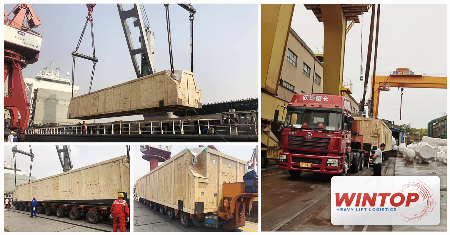 HK Wintop Logistics Enterprise - Shanghai Branch handled heavylift cargo
