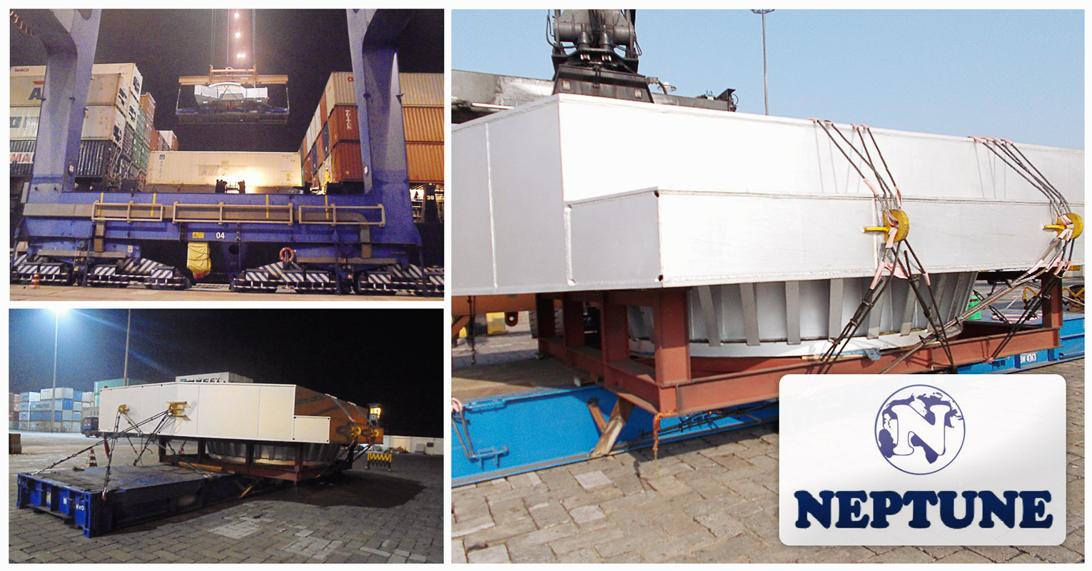 Neptune Container Line & Logistics Pvt. Ltd. successfully handled a large Over Dimension Cargo (ODC) at Vizag Port