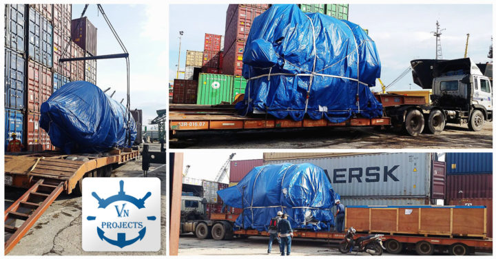 VN Projects Performed Long Distance Trucking of Project Cargo with Heights Up-to 4.3m from Da Nang Port to Dung Quat IZ