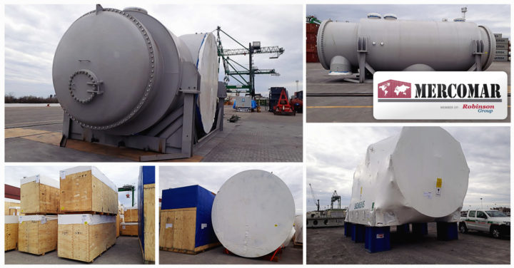 Mercomar Moved a 170 ton Turbine and 90 ton Condensor from Santos to Zarate for San Lorenzo