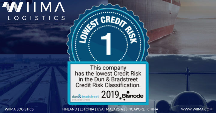 Wiima Logistics Recived the Best Possible Score from Dun & Bradstreet Credit Risk Classification