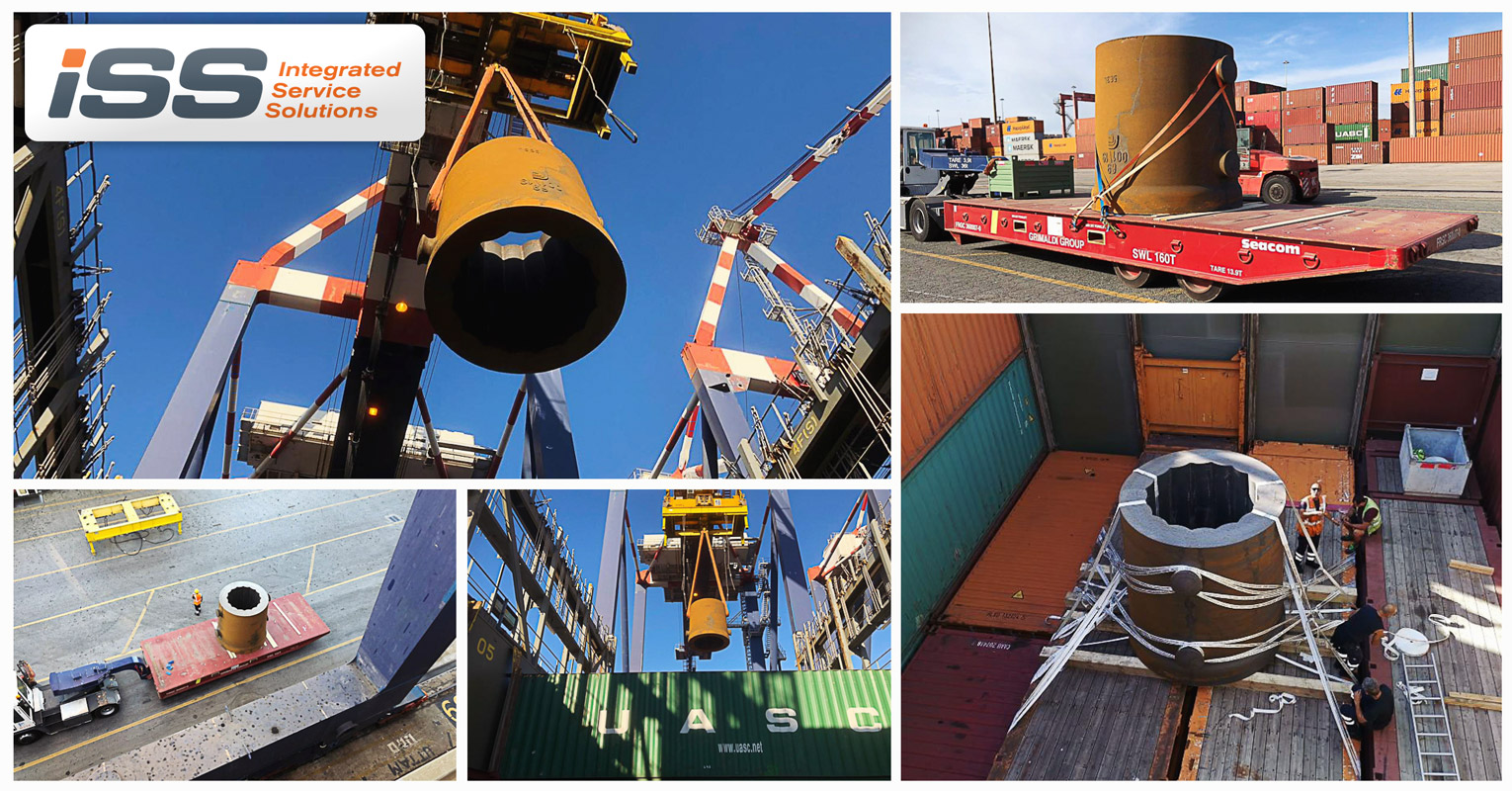 ISS Global Forwarding Spa Loaded Breakbulk Cargo at Livorno Port on Hapag Lloyd Service to Central America