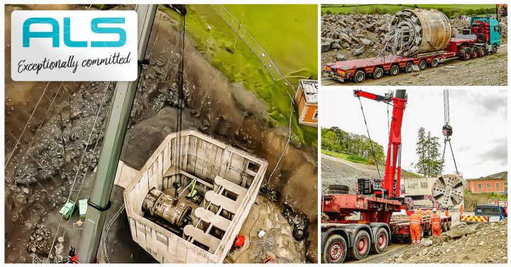 ALS Moved a Tunnel Boring Machine (TBM)  from Bleddfa in Wales to Germany