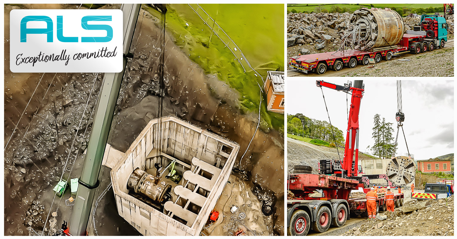 ALS Moved a Tunnel Boring Machine (TBM) from Bleddfa in Wales to Germany
