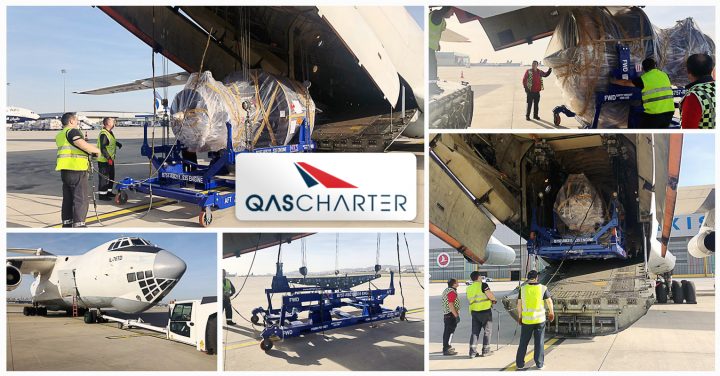 QAS Chartered an IL-76 for the Transport of AOG AC Engine and Empty Stand to Russia