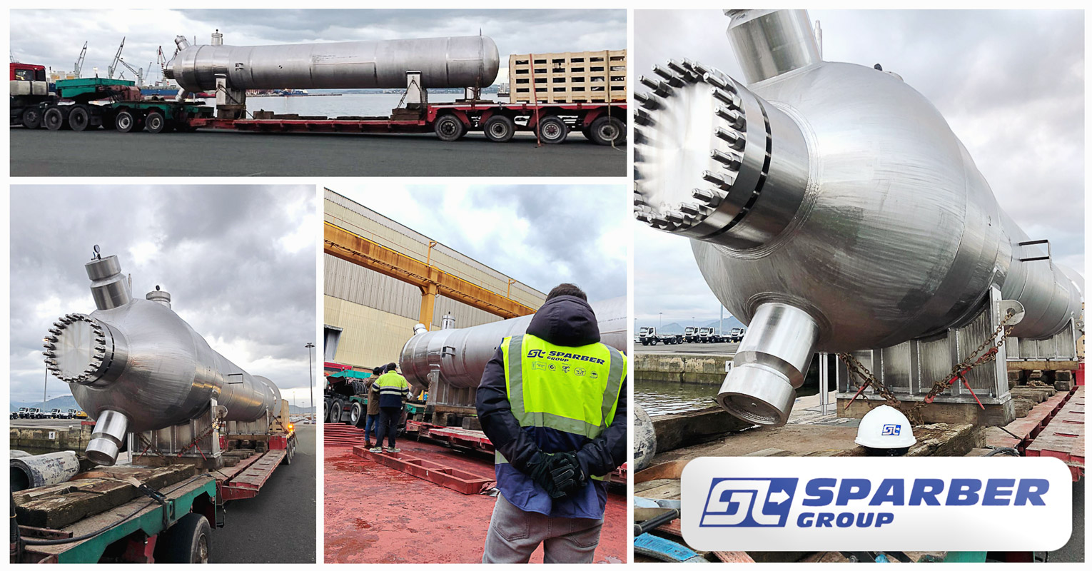 Sparber Moved 14m Long Pressure Vessels Weighing 80mt each
