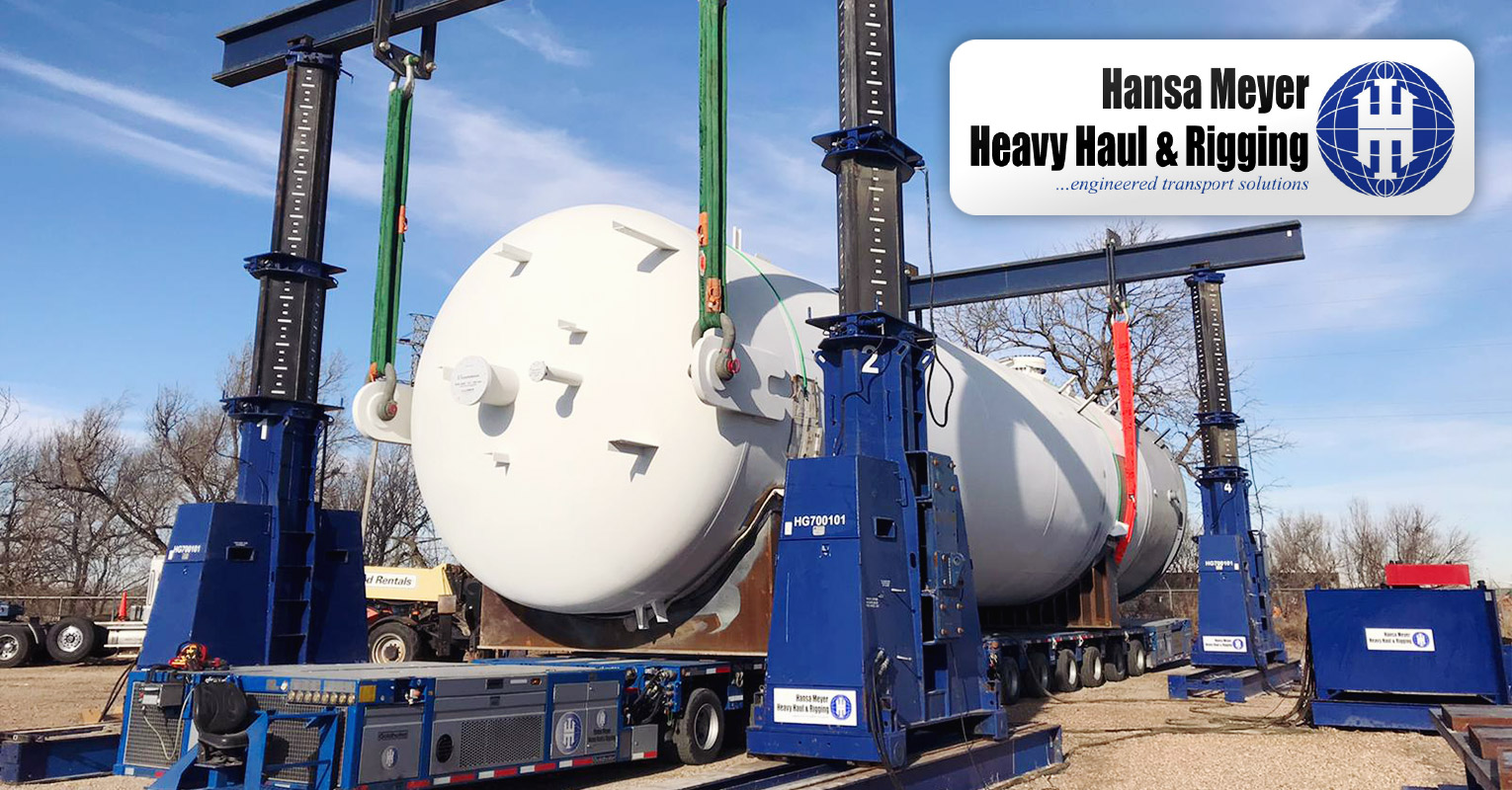 Hansa Meyer Heavy Haul & Rigging Handled a 479,000 lbs Amine Contact Vessel