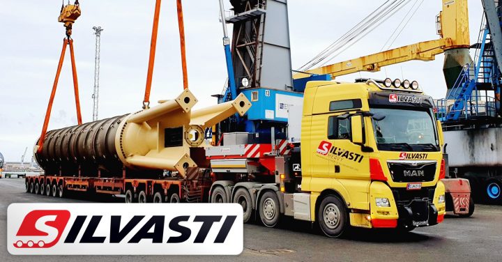 Silvasti Delivered a 117000 kg Pressure Diffuser Across the Country from Factory to Port (over 500 km)