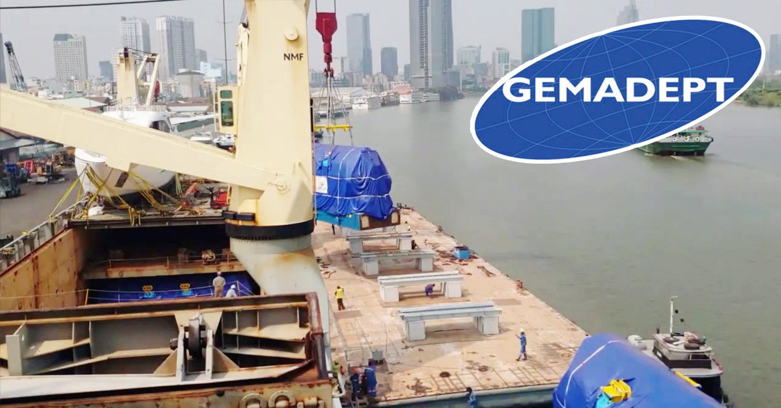 Gemadept transport 12 main engines for 200MW Cambodia power plant