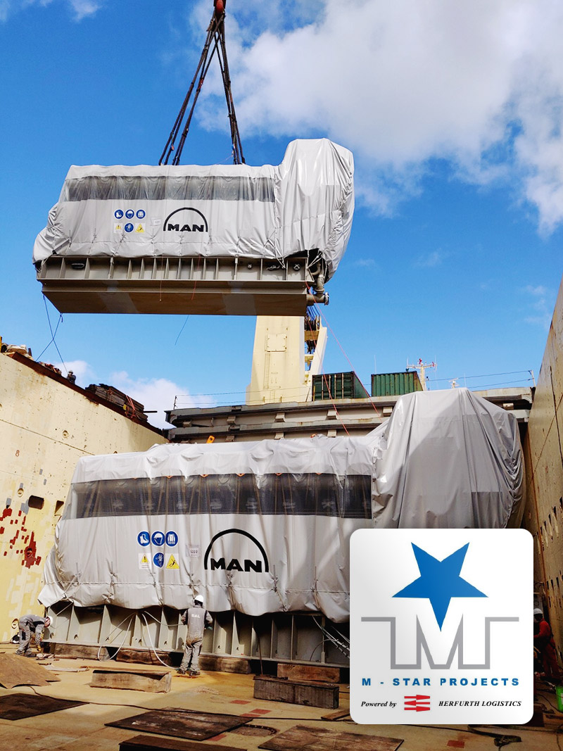 M-Star Projects Loaded 325 ton Diesel Generators in France