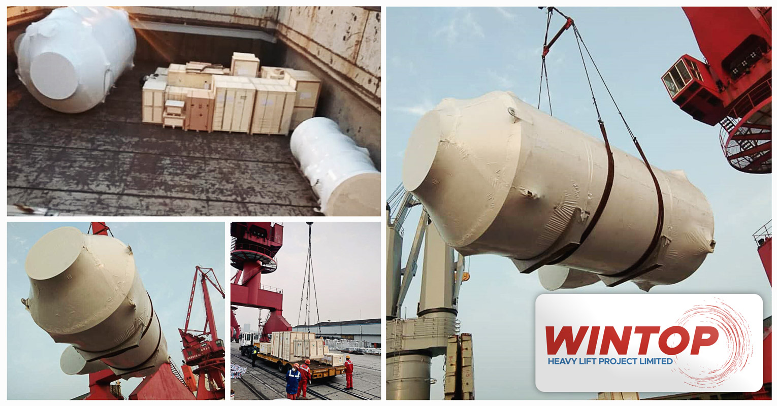 Wintop Heavy Lift Successfully Shipped an Open Loop Scrubber System from Shanghai, China to Keelung, Taiwan
