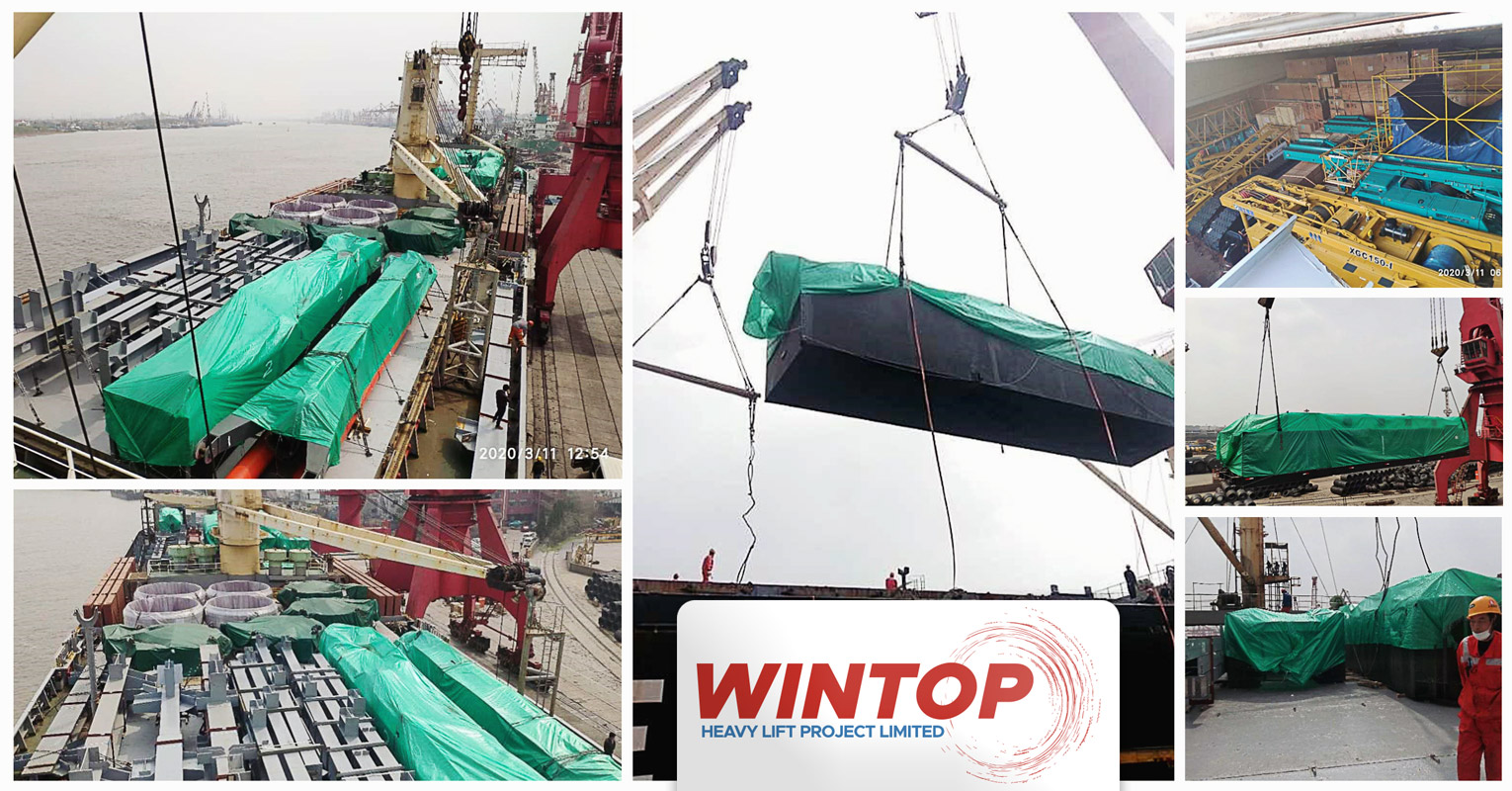 Wintop Heavy Lift Successfully Handled a Building Cutter Suction Dredger
