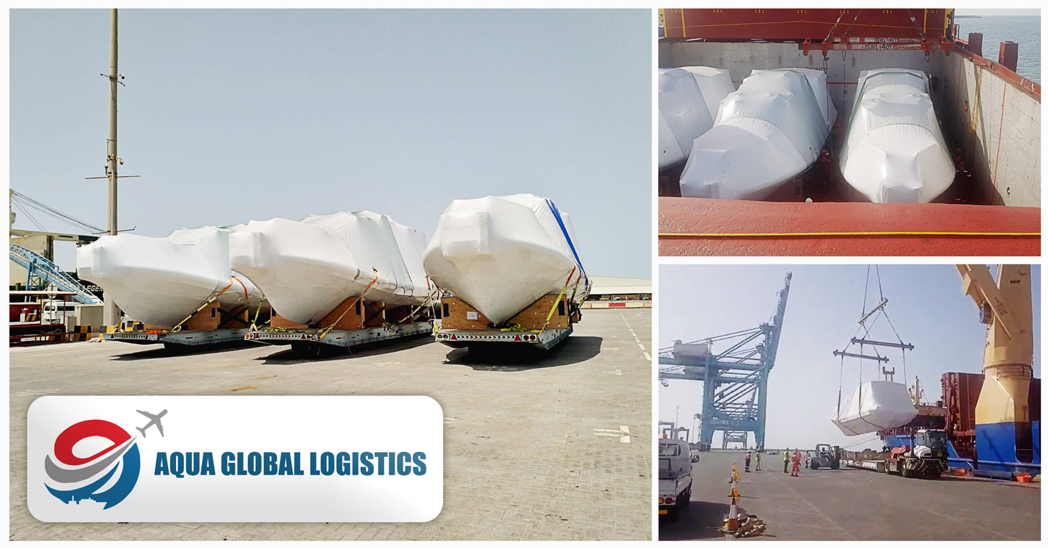 Aqua Global Logistics Handled the Discharge Supervision, Transport and Delivery of 3 Boats to the Coast Guard Base in Bahrain