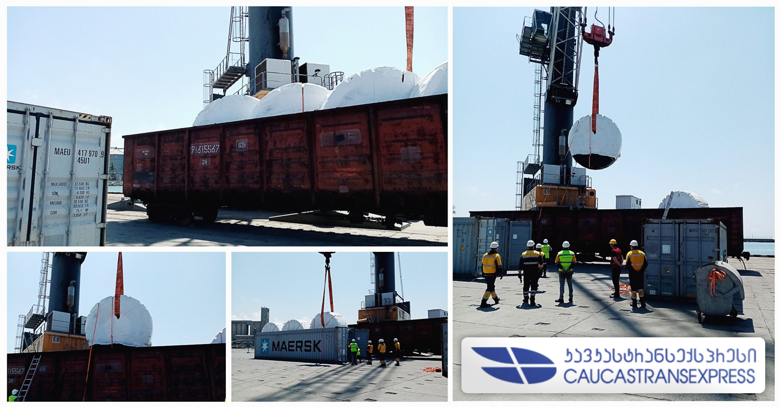 Caucastransexpress Loaded 1x Special Semi Wagon from Poti to Kazakhstan