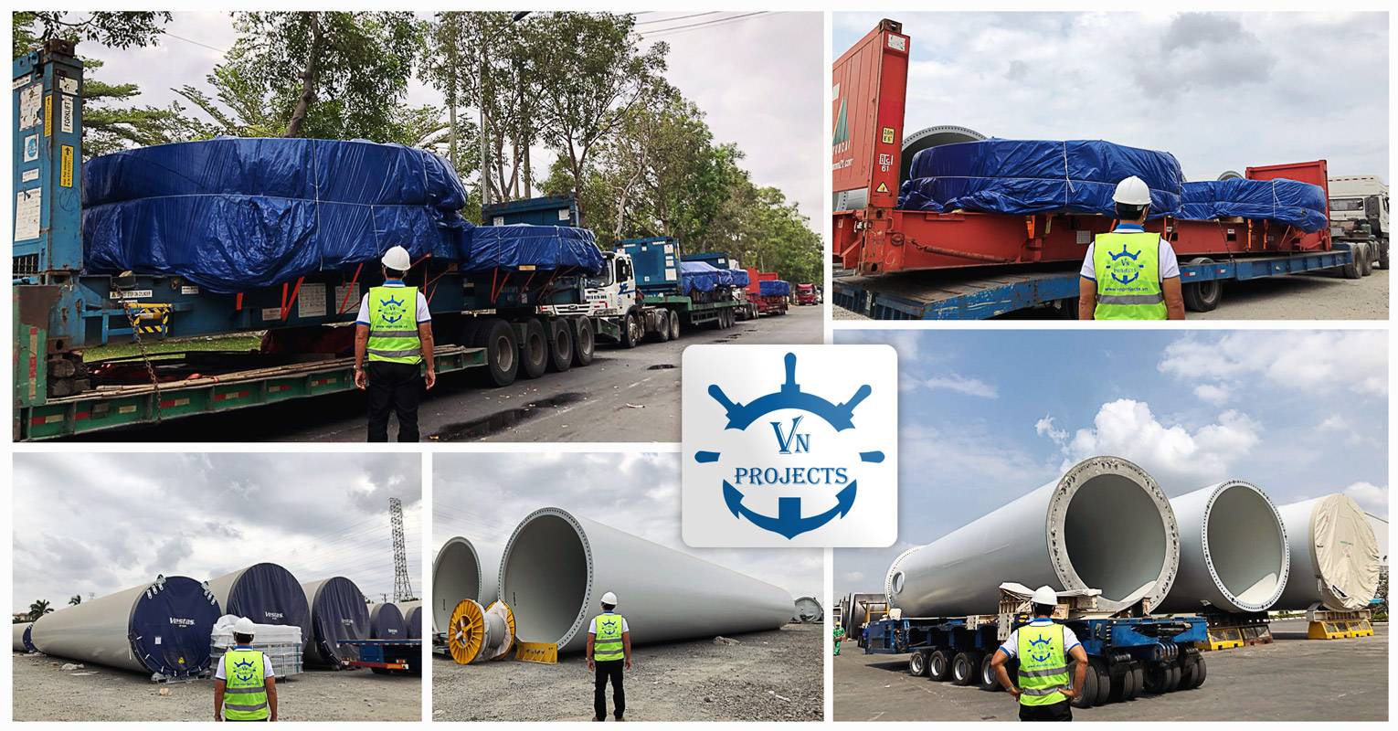 VN Projects Trucked Wind Tower Flanges Inland