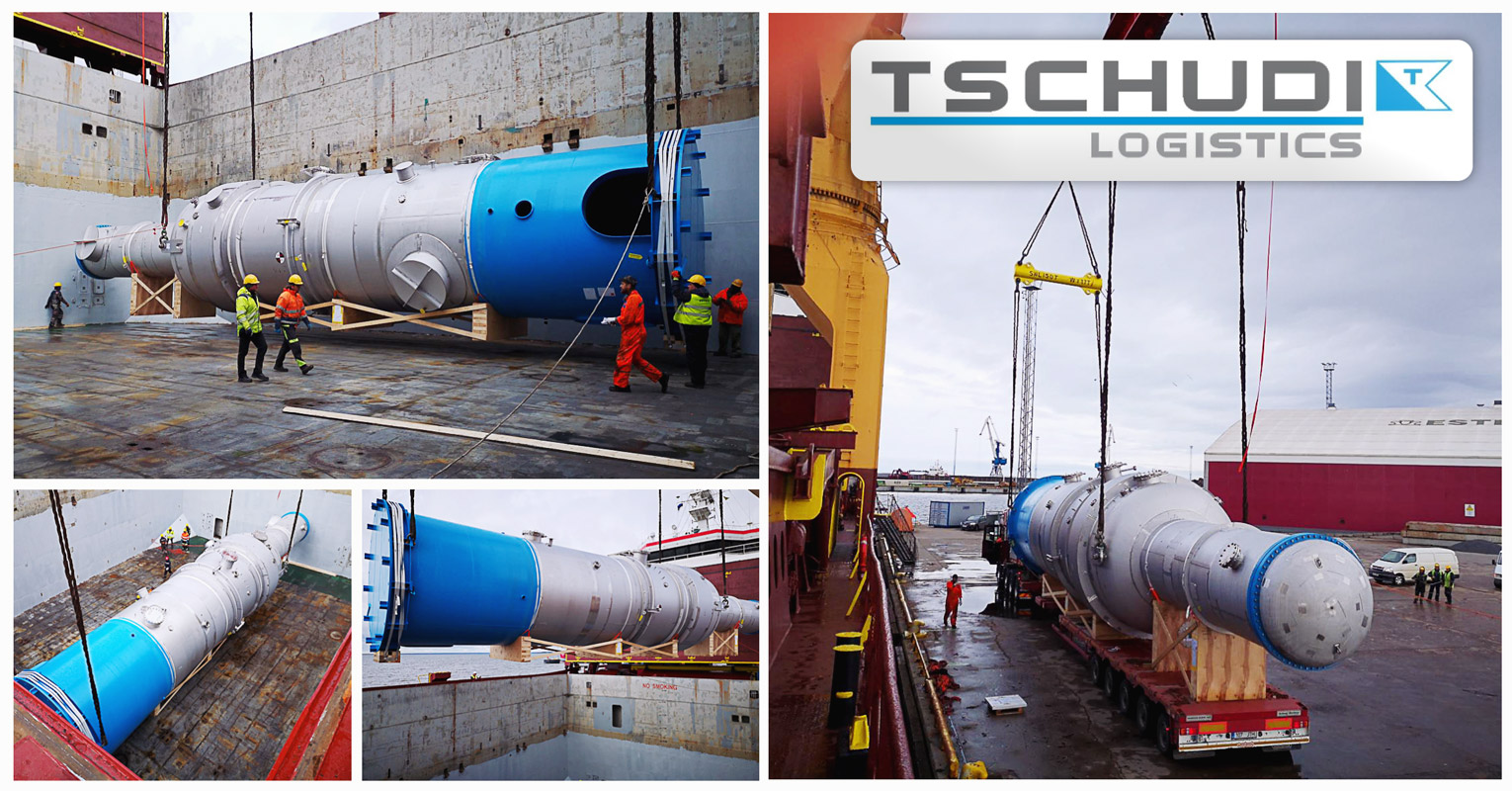 Tschudi Handled the Cargo Reception and Transshipment for a Large Boiler in Port of Paldiski, Estonia