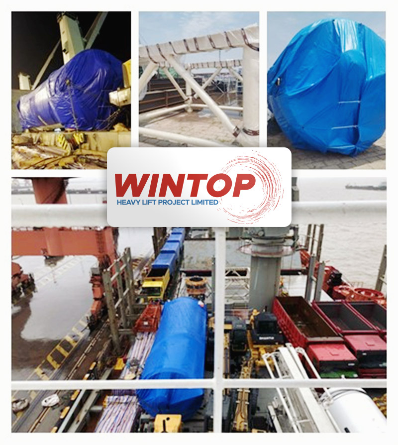 Wintop Heavy Lift Shipped Spent Grain Silo Equipment from Shanghai to Mombasa