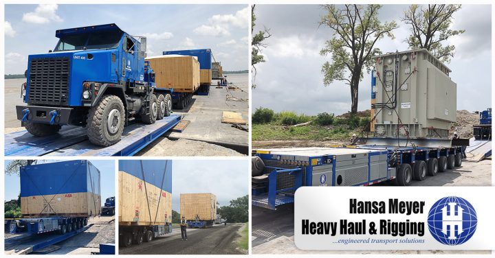 Hansa Meyer Moved ABB Cargo by Barge and Truck in Oshkosh