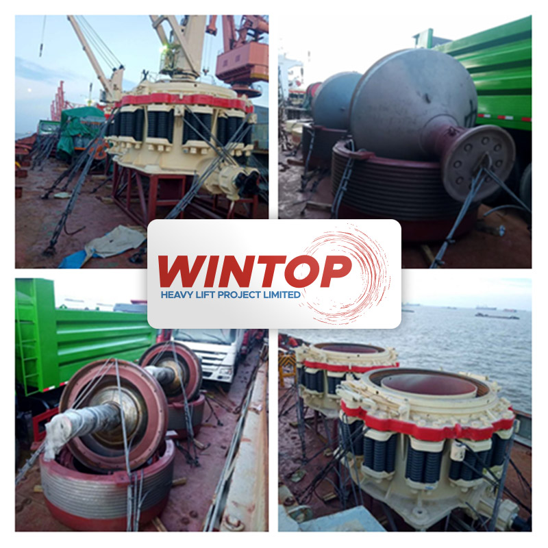 Wintop Heavy Lift Loaded Machinery by Breakbulk in Shanghai Destined for Tema, Ghana