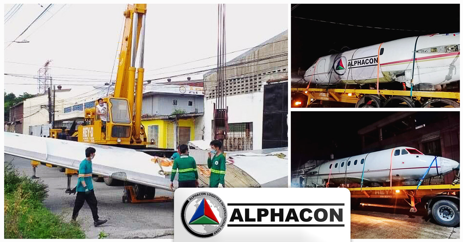 ALPHACON (Philippines) Performed the Lift-on, Lift-off, Lashing, Inland Transport and Spotting of an Aircraft