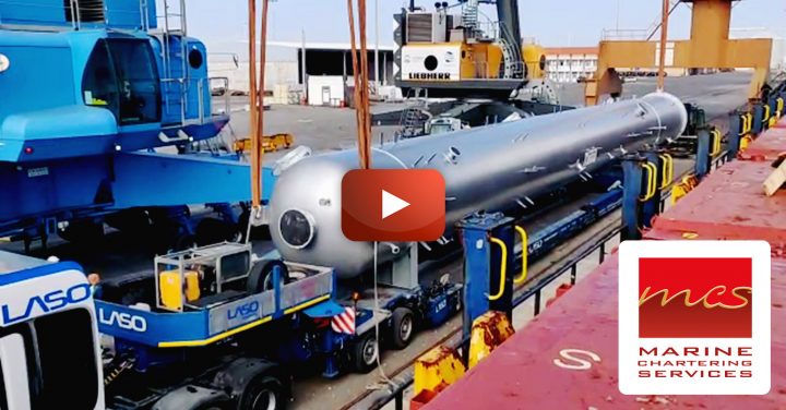 Loading of 34m Long Column in Aveiro, Portugal to Morocco via ContiCarwil Liner Service Represented by Marine Chartering Services