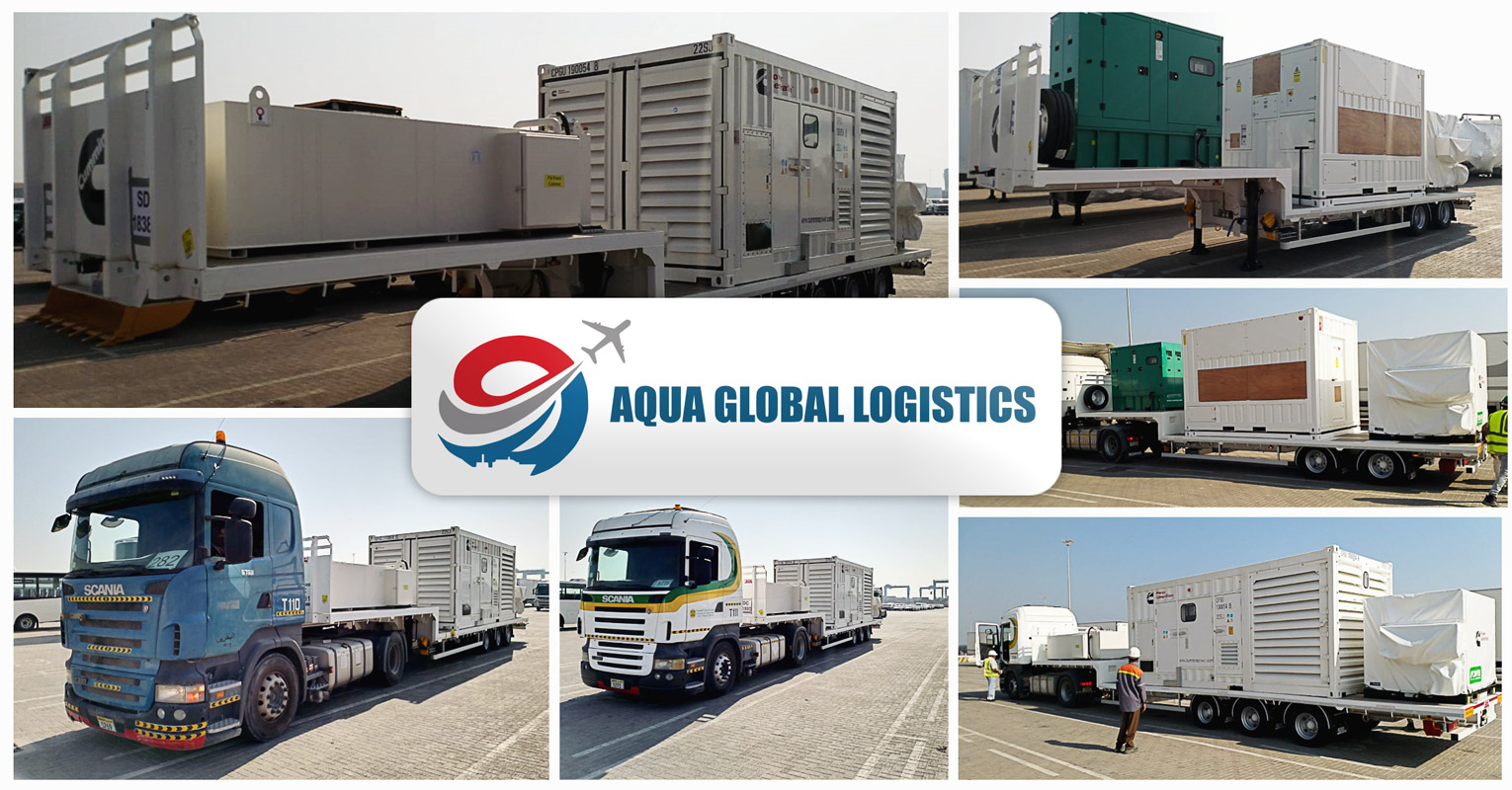 Aqua Global Logistics Performed Discharge and Delivery of Trailer Mounted Generators for a Fortune 500 Company’s Data Centre in Bahrain