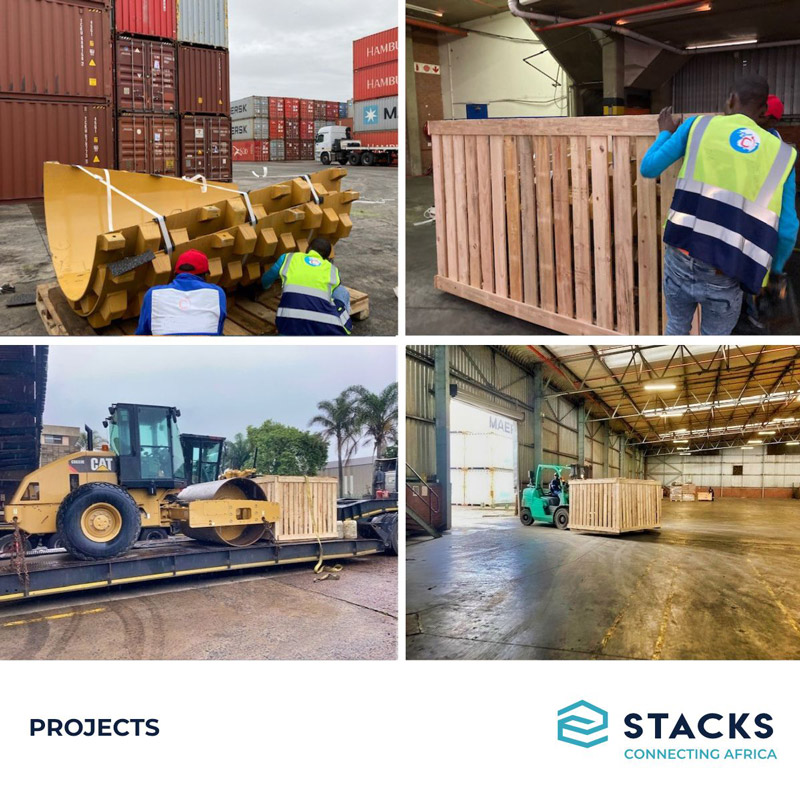 STACKS South Africa Crating and Shipping Caterpillar Parts and Equipment for a Mine in Burkina Faso