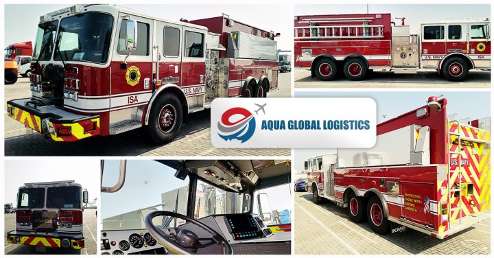 Aqua Global Bahrain Handled the RORO Import Clearance and Delivery of Fire Trucks for the  US Navy Bahrain
