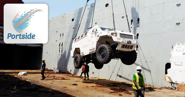 Portside Ghana Discharged UN Peacekeeping APCs