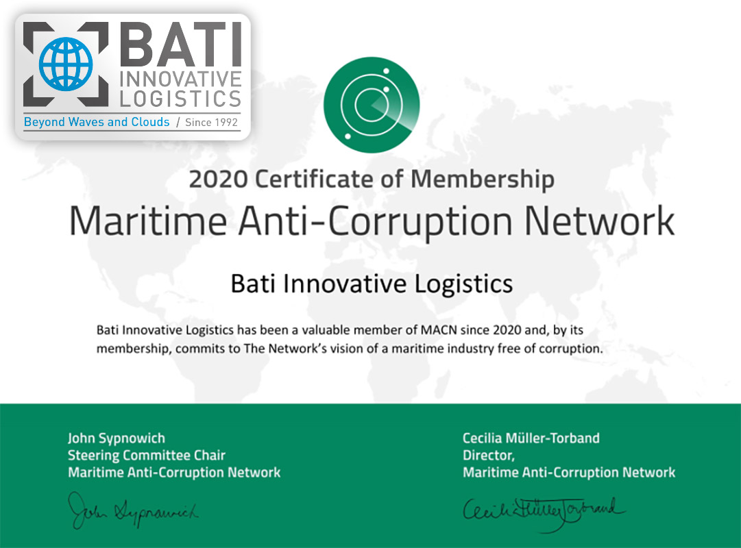BATI Innovative Logistics Proudly Announces the Acceptance to MACN (the Maritime Anti-Corruption Network)