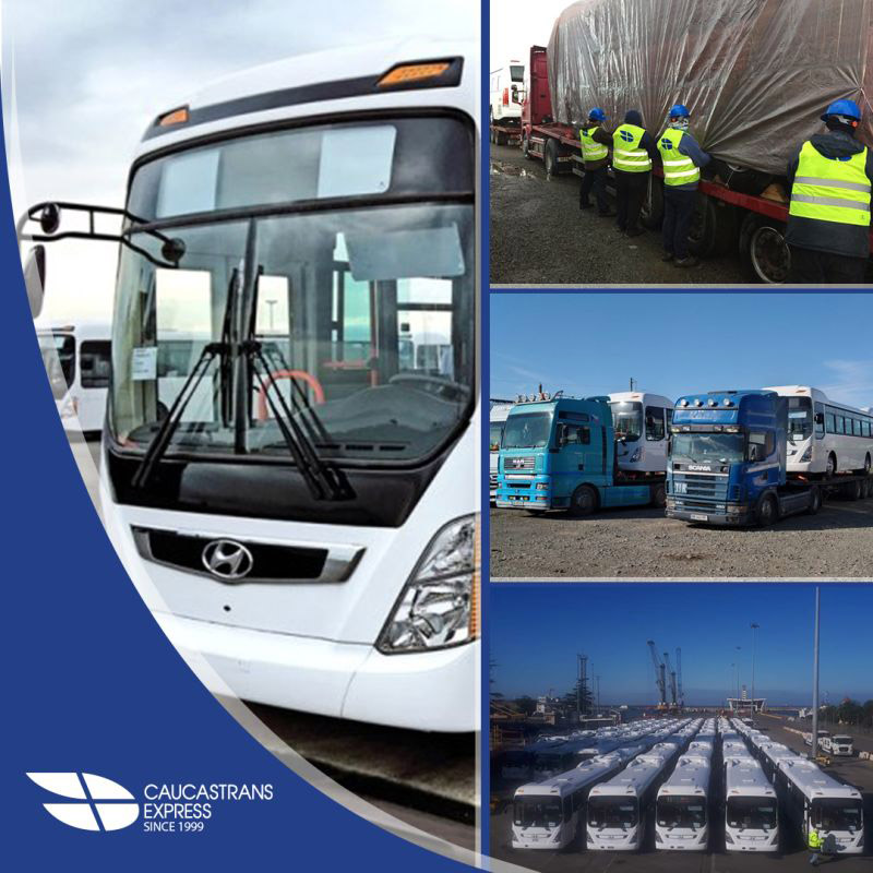 Caucastransexpress Handled a Multimodal Delivery of Hyundai Buses from Korea to Turkmenistan via Georgia