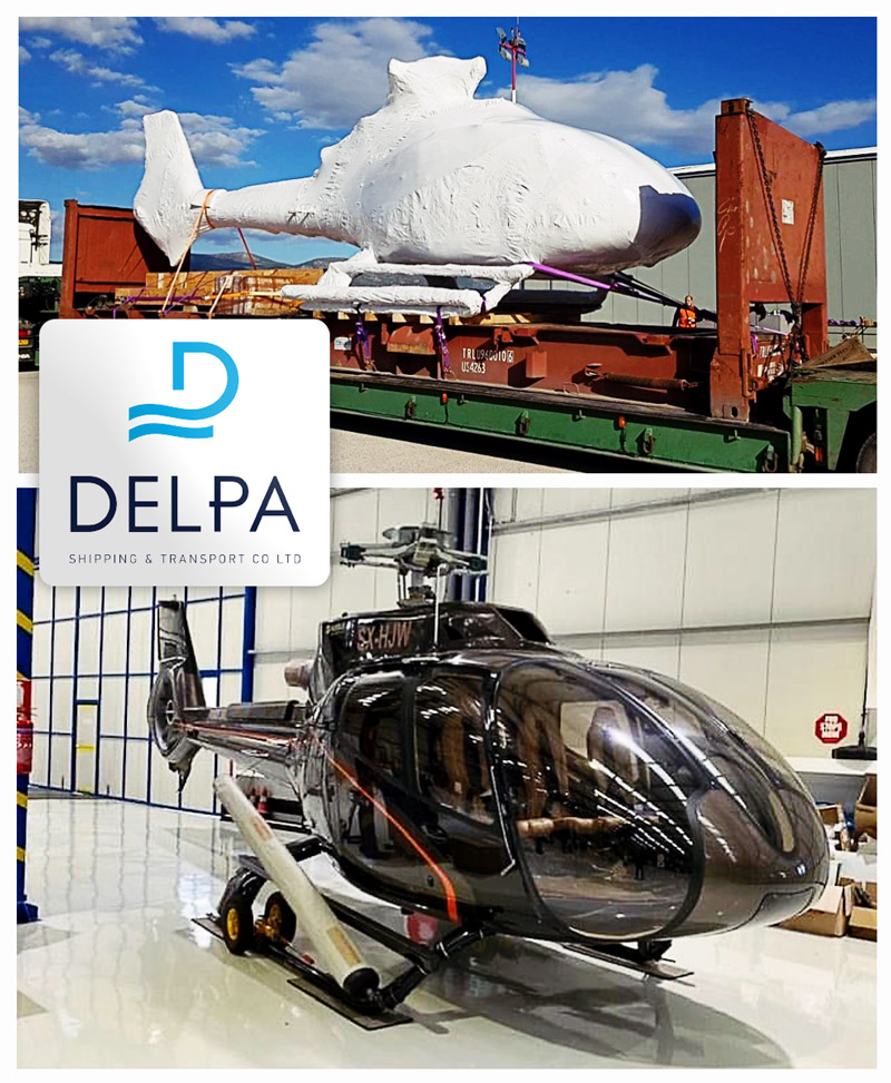 Delpa Shipping Shipped a Helicopter via RORO at the End of 2020