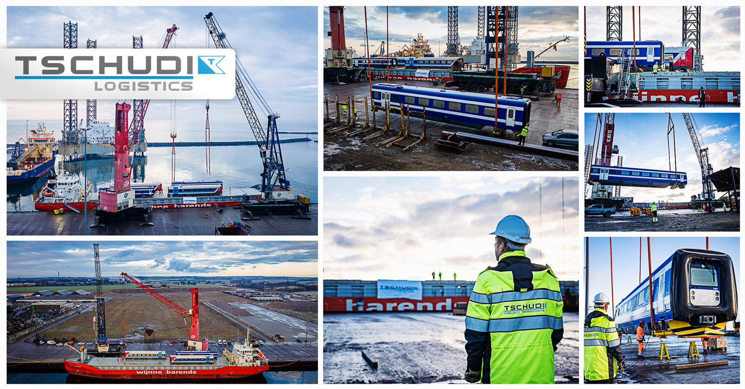 Tschudi has been Discharging Train Sets for DSB (The Danish State Railways) in the Port of Grenaa