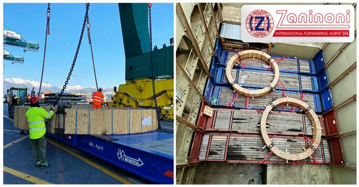 Zaninoni Handled Giant, 6m Diameter Wedding Rings Weighing 42mt each for Brazil