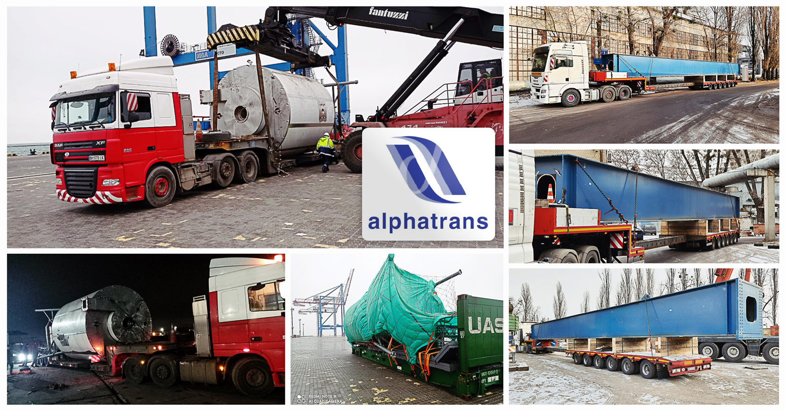 Alphatrans Competed the Delivery of Crane Beam by truck from Kiev, Ukraine to Wolvertem, Belgium and a Spray Dryer to Site
