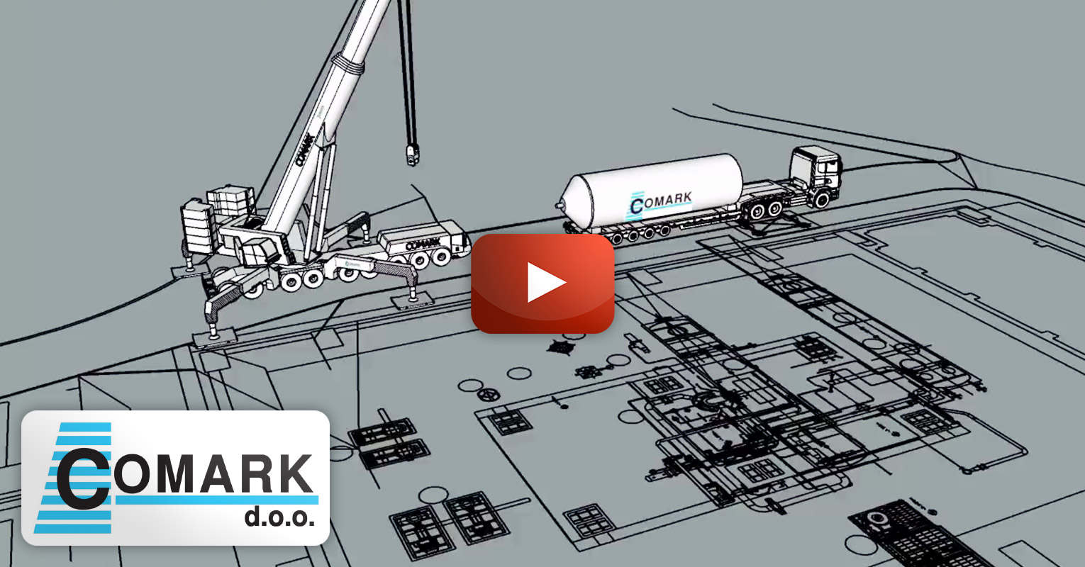 Video - Comark Shows an Example of a Detailed Layout of Transport and Lifting Operations they Designed for a Customer