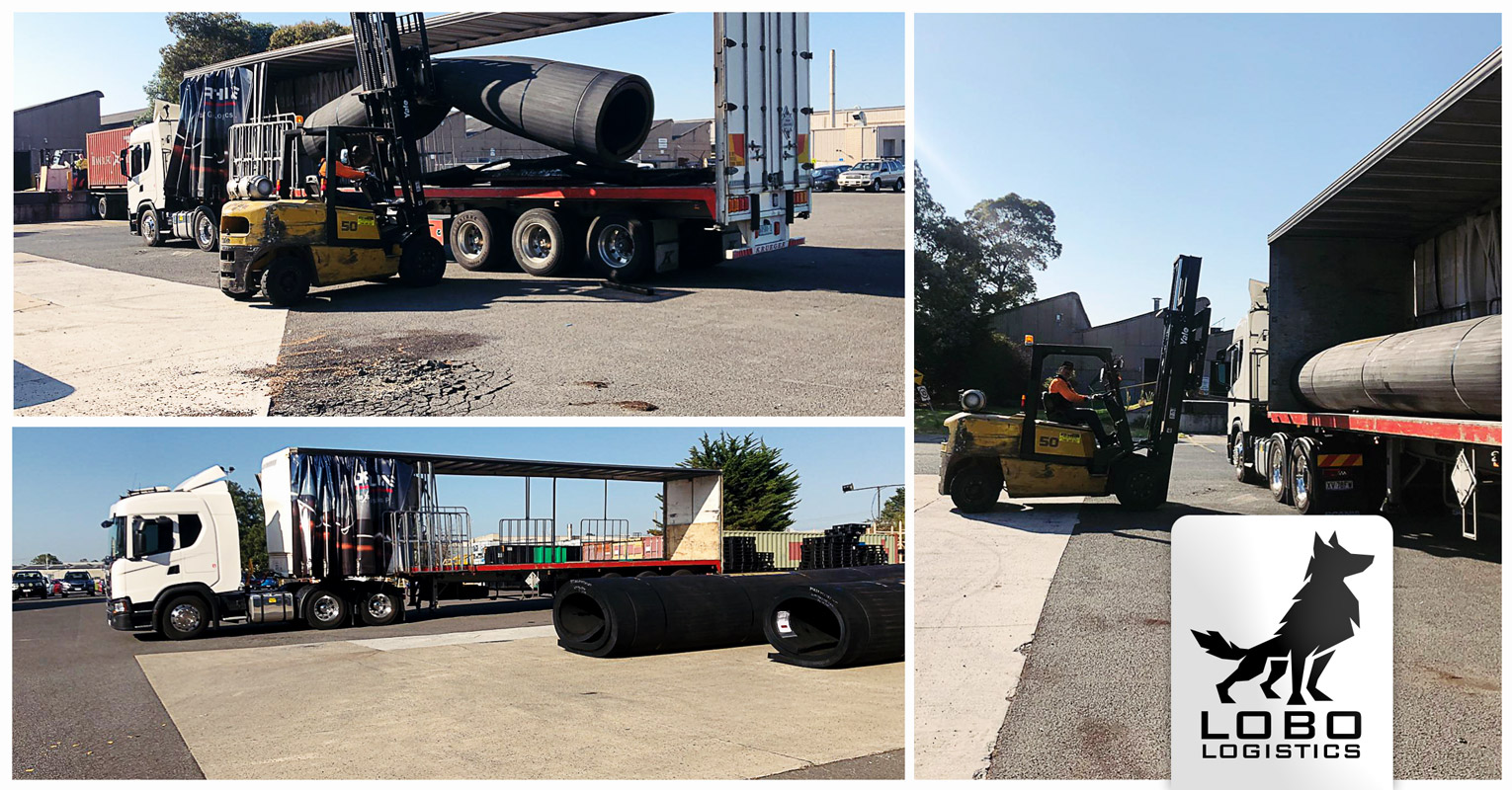 Lobo Logistics Transported these 7 Meter Long Rolls 3,451 km ex Melbourne to Western Australia