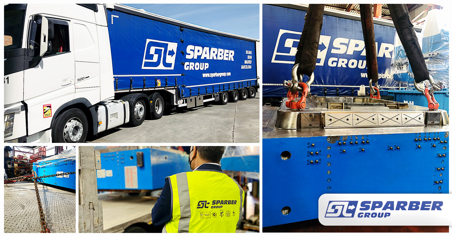 Special Heavy Load from Madrid, Spain to Liverpool, UK on 5 Own Trucks, Each Carried a 30 Ton Piece of a Mold