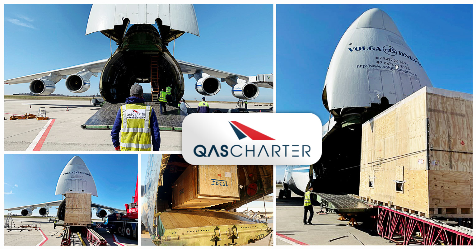 QAS Charter is Handling a Series of Flights Transporting Assembly Line Robots via AN-124 from Frankfurt to Latin America