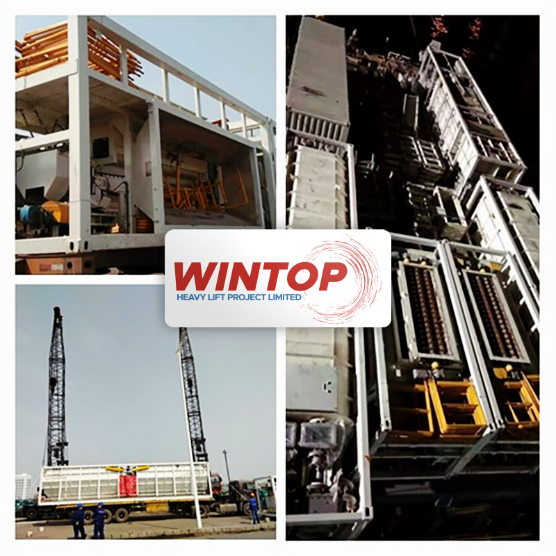 Wintop Heavy Lift Performed an Ex-Works Shipment of ex-Situ Indirect Thermal Desorption Equipment from Qinghuangdao to Taiwan