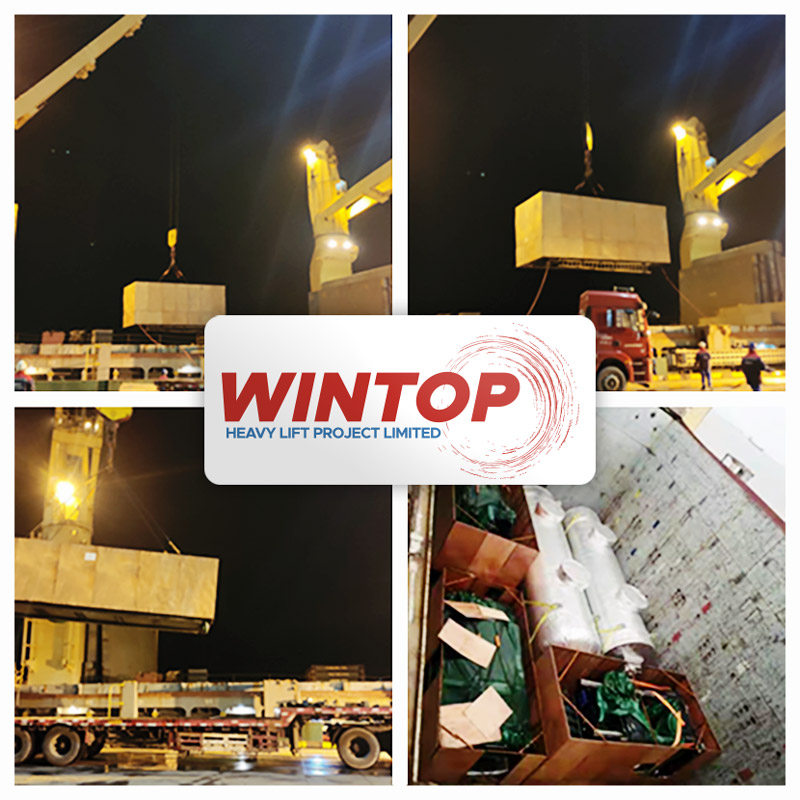 Wintop Heavy Lift Shipped an Injection Molding Machine, Magnetic Template and Accessories from Taicang to Houston
