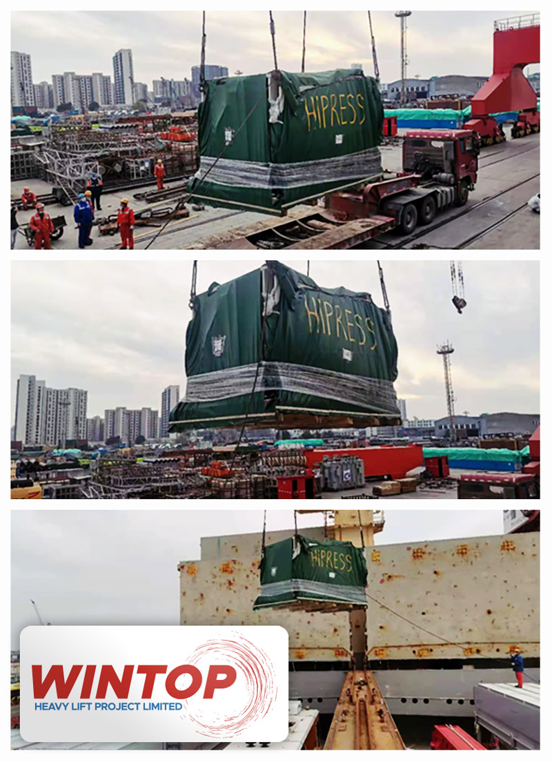 Wintop Heavy Lift Shipped High Precision Compact Power Presses from Shanghai to Houston