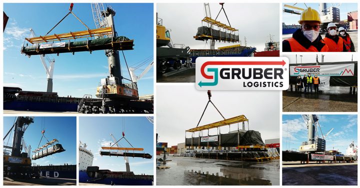 Gruber Logistics Transported 20 Modules, Totaling 1800 tons and 4000 cbm from Apulia Italy to Saxony Germany