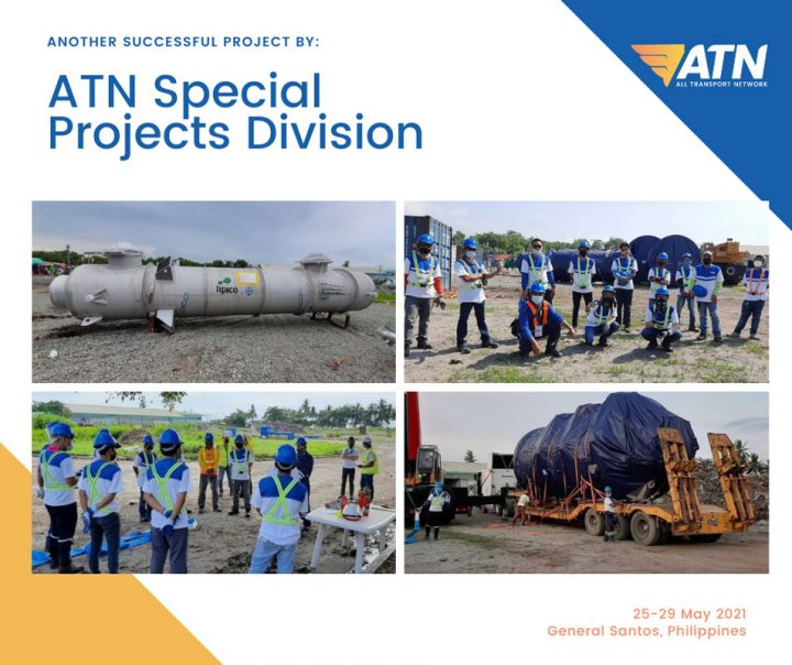 ATN performed grounding and unloading of  55 TEU’s, 1544 CBM, 175 MT of capital equipment in General Santos