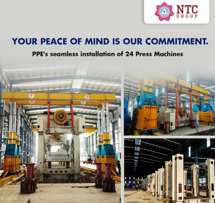 NTC Group’s Engineering Solutions (PPE) Installed 24 Press Machines for a 3-Wheeler Body Shop in Hosur, India